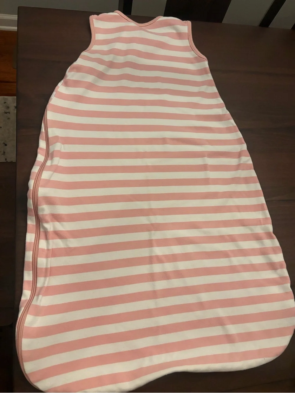Woolino Ecolino Pink & White Striped Sleeveless Baby Sleep Sack 100% cotton